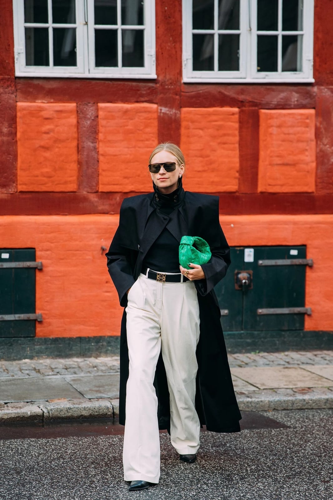 Cream Wide-Leg Trousers with Oversized Coat Cream Wide-Leg Trousers with Oversized Coat — Trendy Interview Outfits