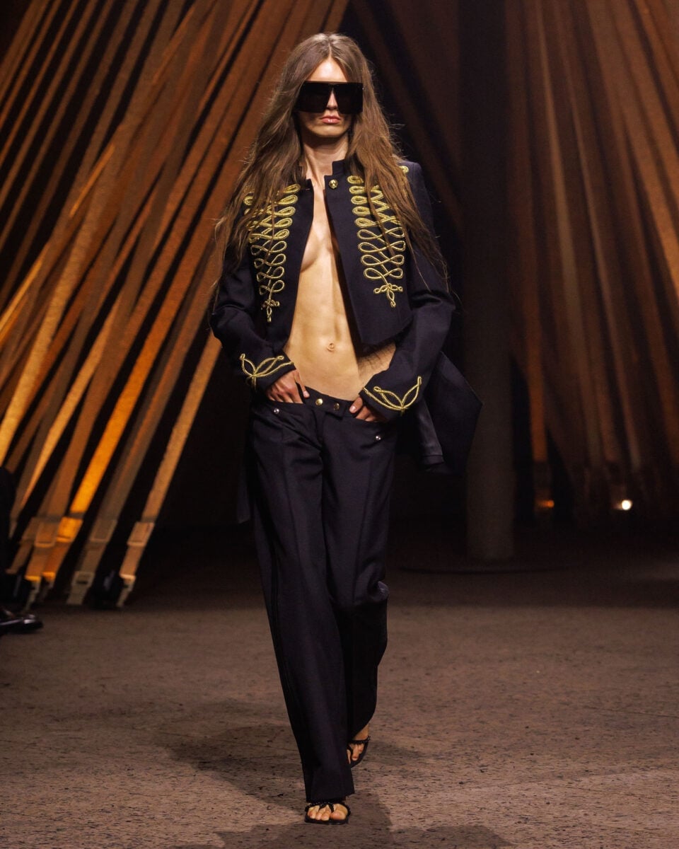 Military Style Jacket with Wide Leg Trousers and Heeled Sandals Military Style Jacket with Wide Leg Trousers and Heeled Sandals — Trendy Jacket Outfits