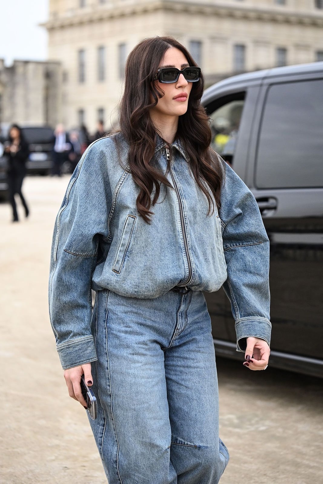 Light Blue Oversized Denim Bomber Jacket Light Blue Oversized Denim Bomber Jacket — Trendy Jean Jacket Outfits