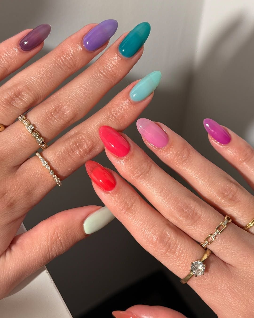 3D Water Droplet Sheer Pink And Clear Jelly Stiletto Nails — Trendy Jelly Nails