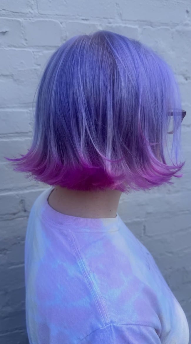 Chin Bob Two-Tone Color Chin Bob Two-Tone Color — Trendy Lavender Hair