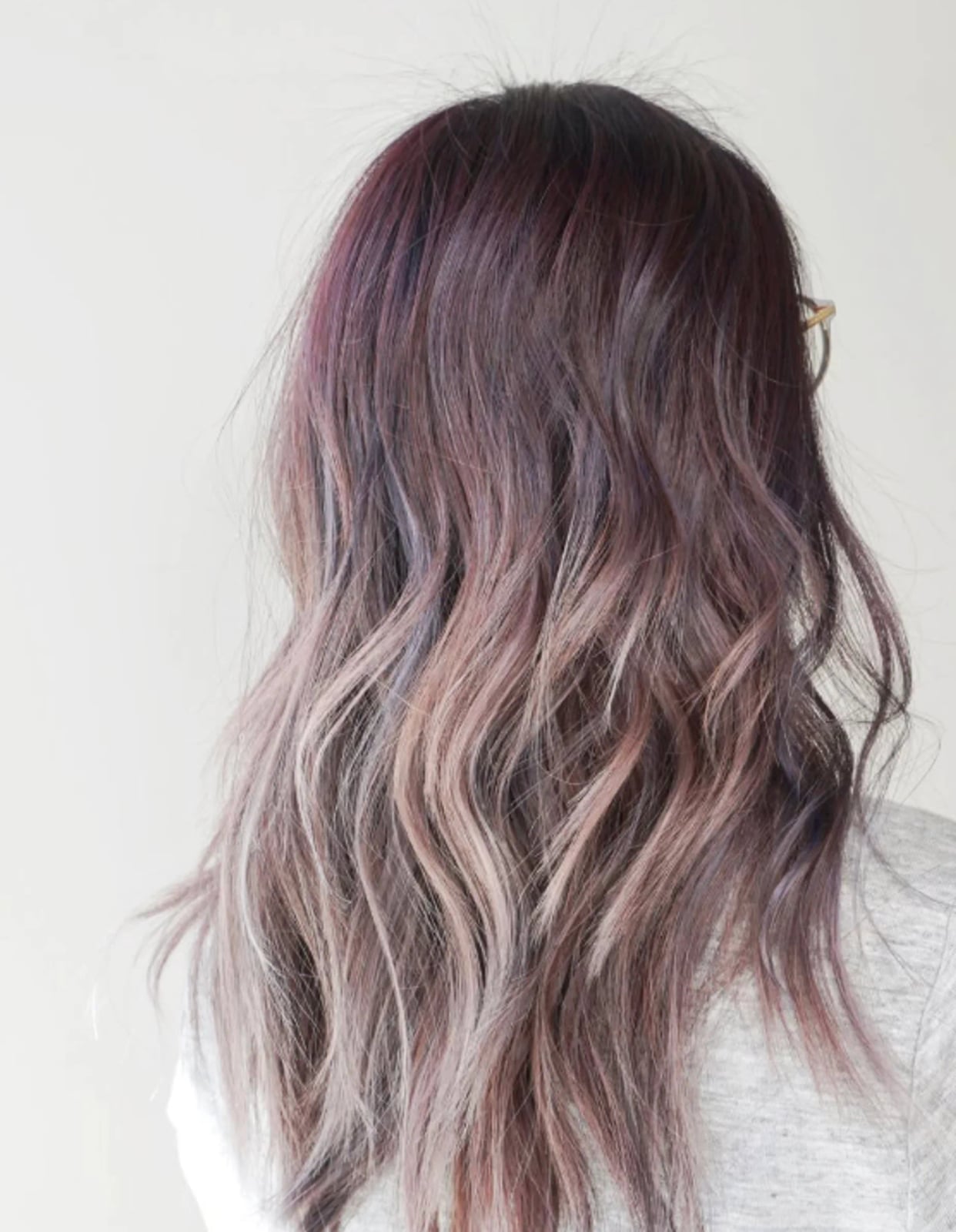 Collarbone Layers Smoky Rose Lavender Collarbone Layers Smoky Rose Lavender — Trendy Lavender Hair