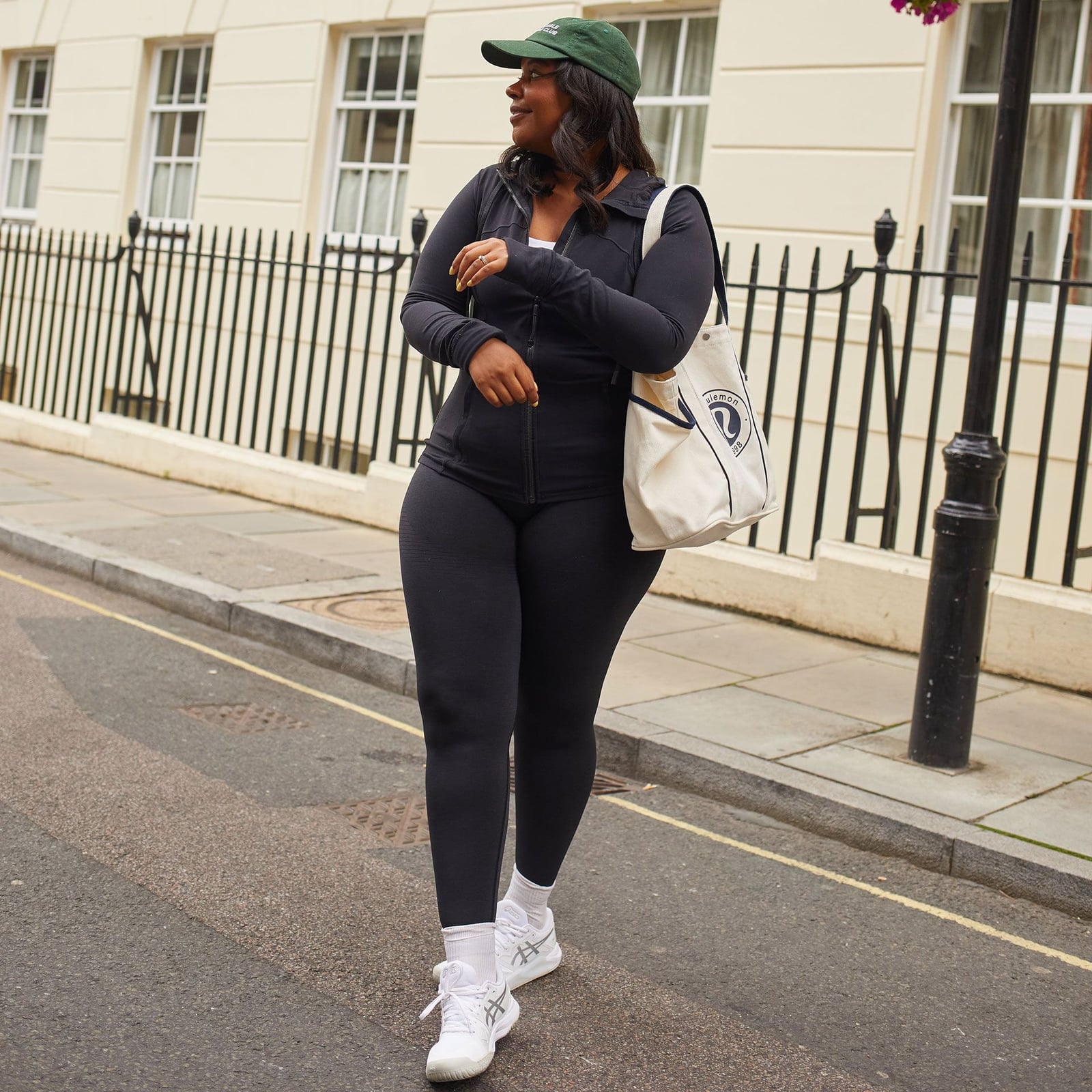 Matching Athleisure Set with Black Leggings Matching Athleisure Set with Black Leggings — Trendy Leggings Outfits