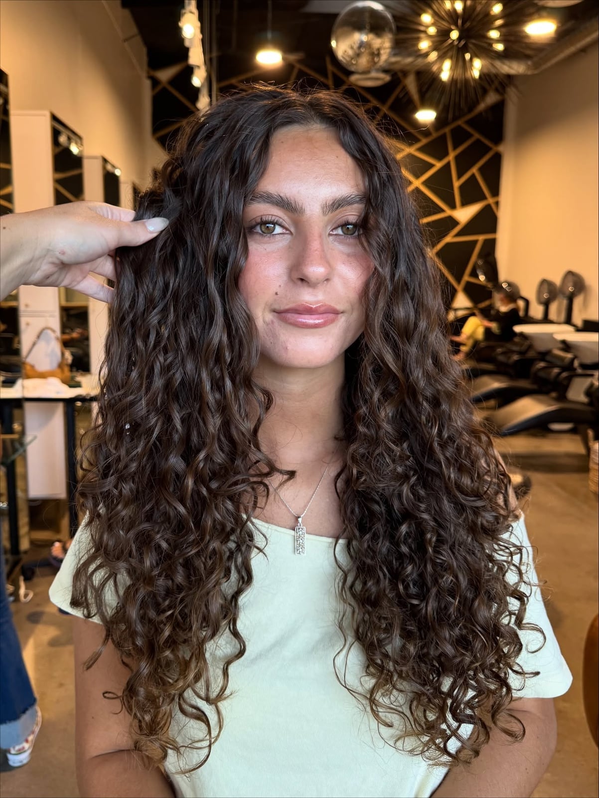 Mid-Back Defined Curls With Lighter Balayage Mid-Back Defined Curls With Lighter Balayage — Trendy Long Curly Hair