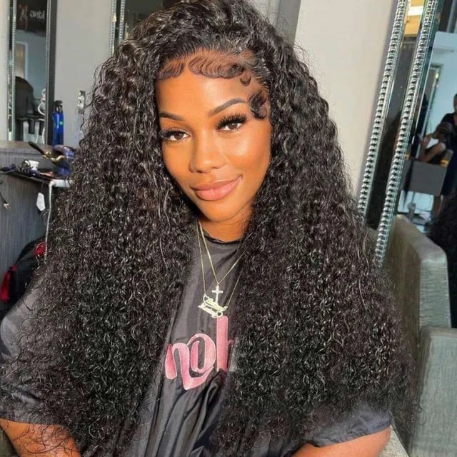 Long Defined Black Curls With Baby Hairs Long Defined Black Curls With Baby Hairs — Trendy Long Curly Hair