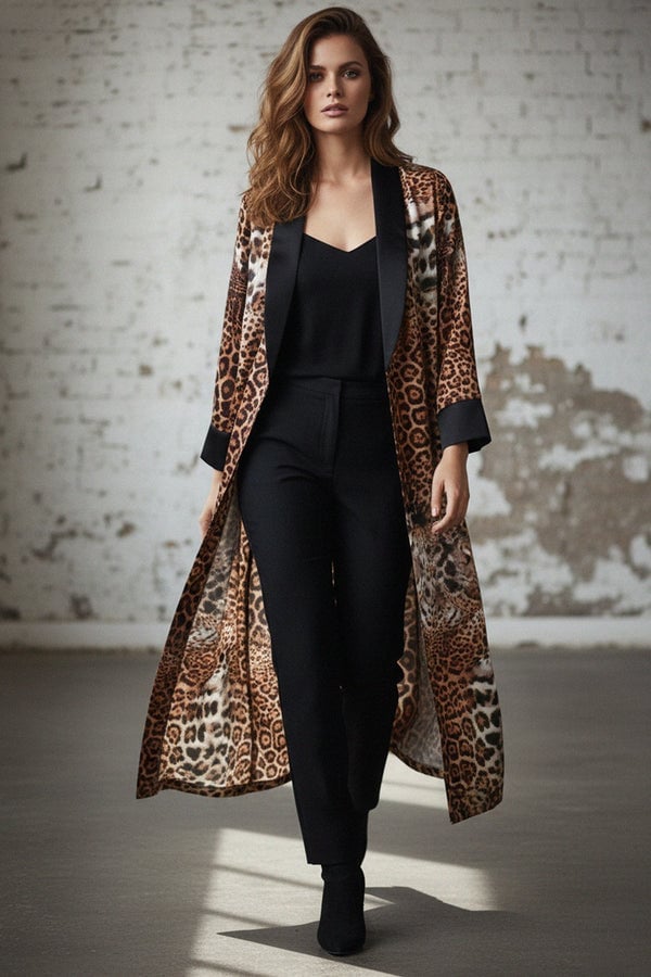 Leopard Print Kimono Loungewear or Evening Leopard Print Kimono Loungewear or Evening — Trendy Luxury Outfits