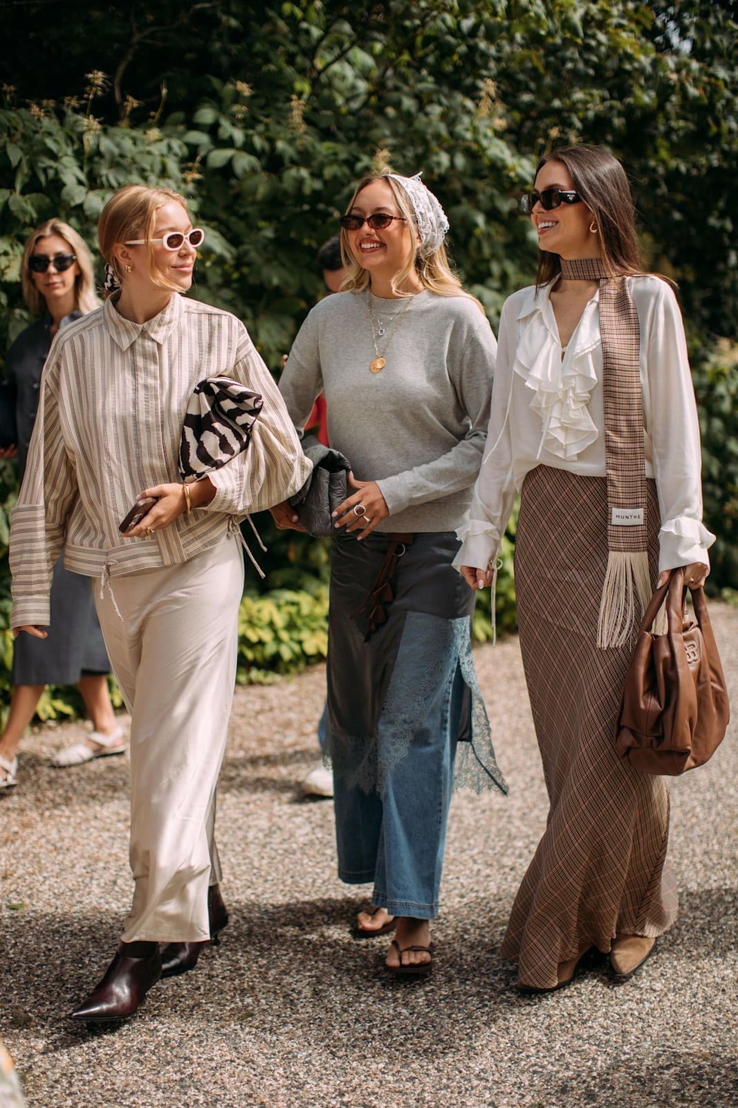 Striped Oversized Shirt Wide Trousers Daytime Luxury Striped Oversized Shirt Wide Trousers Daytime Luxury — Trendy Luxury Outfits