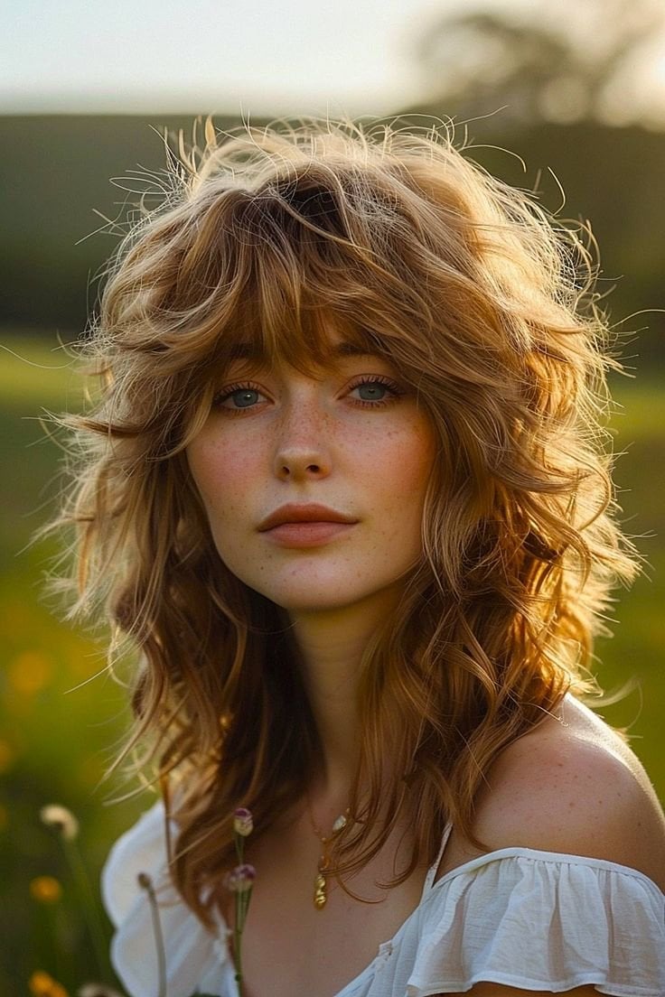 Collarbone Curly Dark Brown With Curly Bangs Collarbone Curly Dark Brown With Curly Bangs — Trendy Medium Curly Hair
