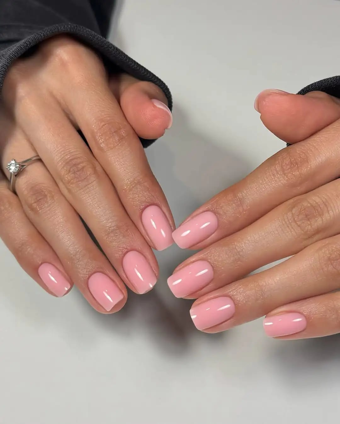 Soft Pastel Pink Medium Square Nails With средний квадрат Soft Pastel Pink Medium Square Nails With средний квадрат — Trendy Medium Square Nails