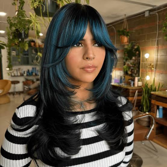 Dark Brown Lob With Ash Blonde Face Framing, Collarbone — Trendy Money Piece Hair