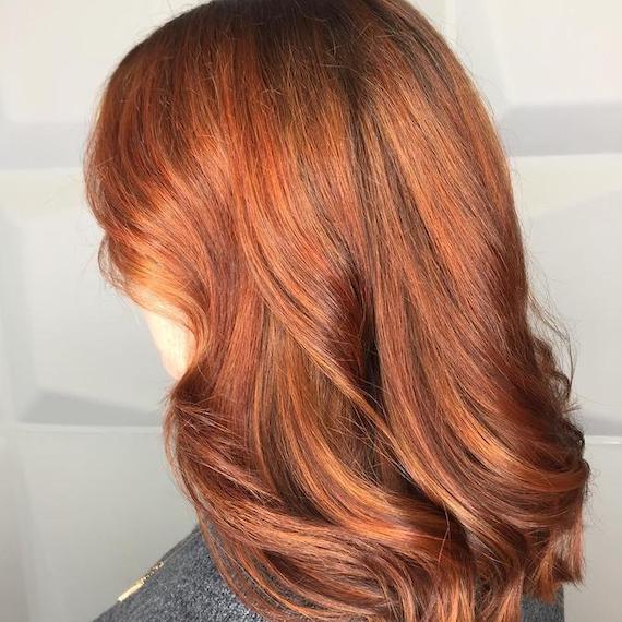 Copper Red Base With Ginger Highlights And Root Melt Copper Red Base With Ginger Highlights And Root Melt — Trendy Natural Red Hair