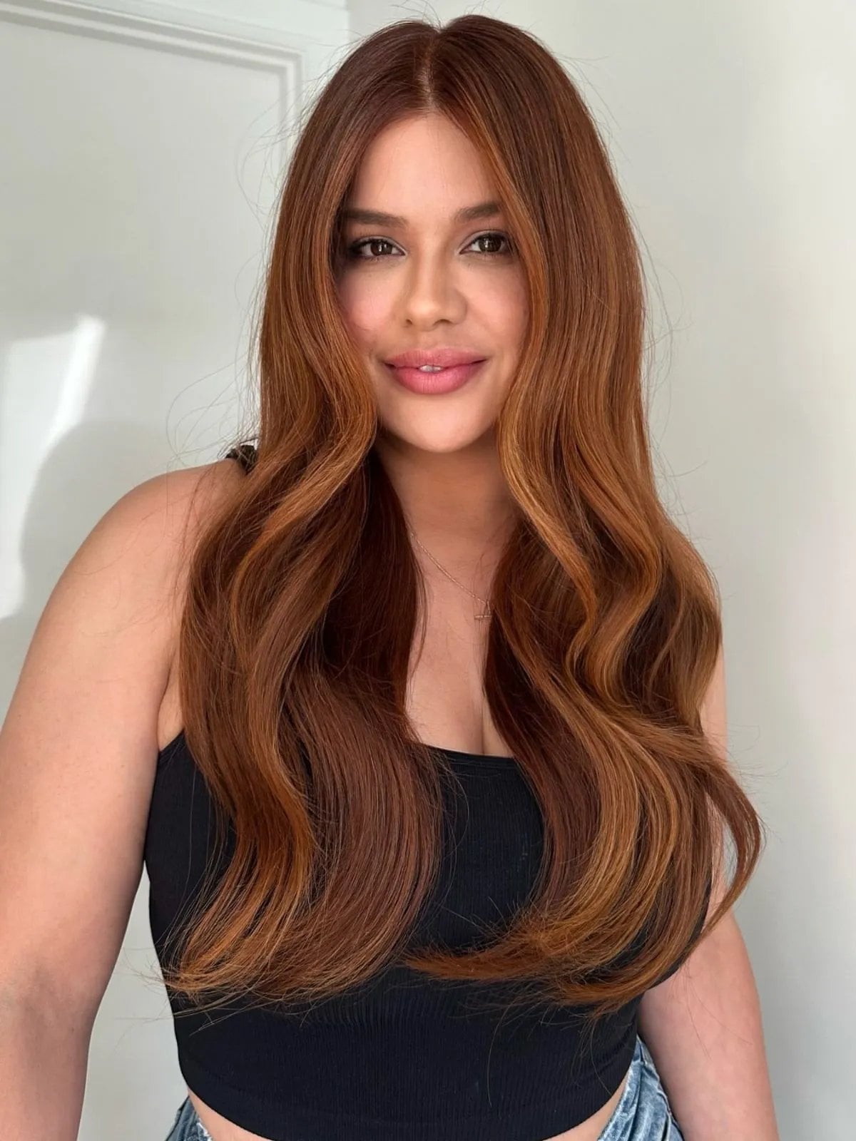 Warm Brown Base With Auburn Lowlights Warm Brown Base With Auburn Lowlights — Trendy Natural Red Hair