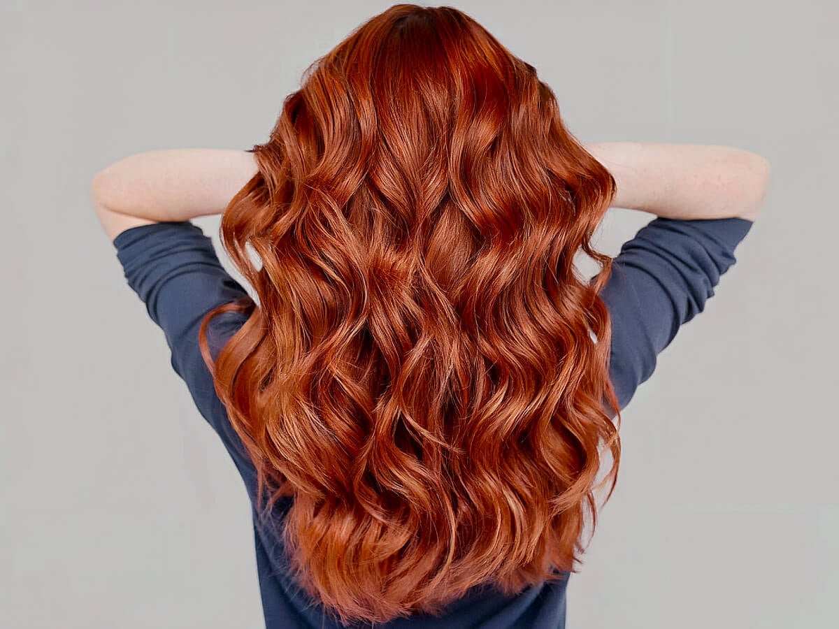 Copper Red With Lighter Auburn Highlights, Mid-Back Copper Red With Lighter Auburn Highlights, Mid-Back — Trendy Natural Red Hair