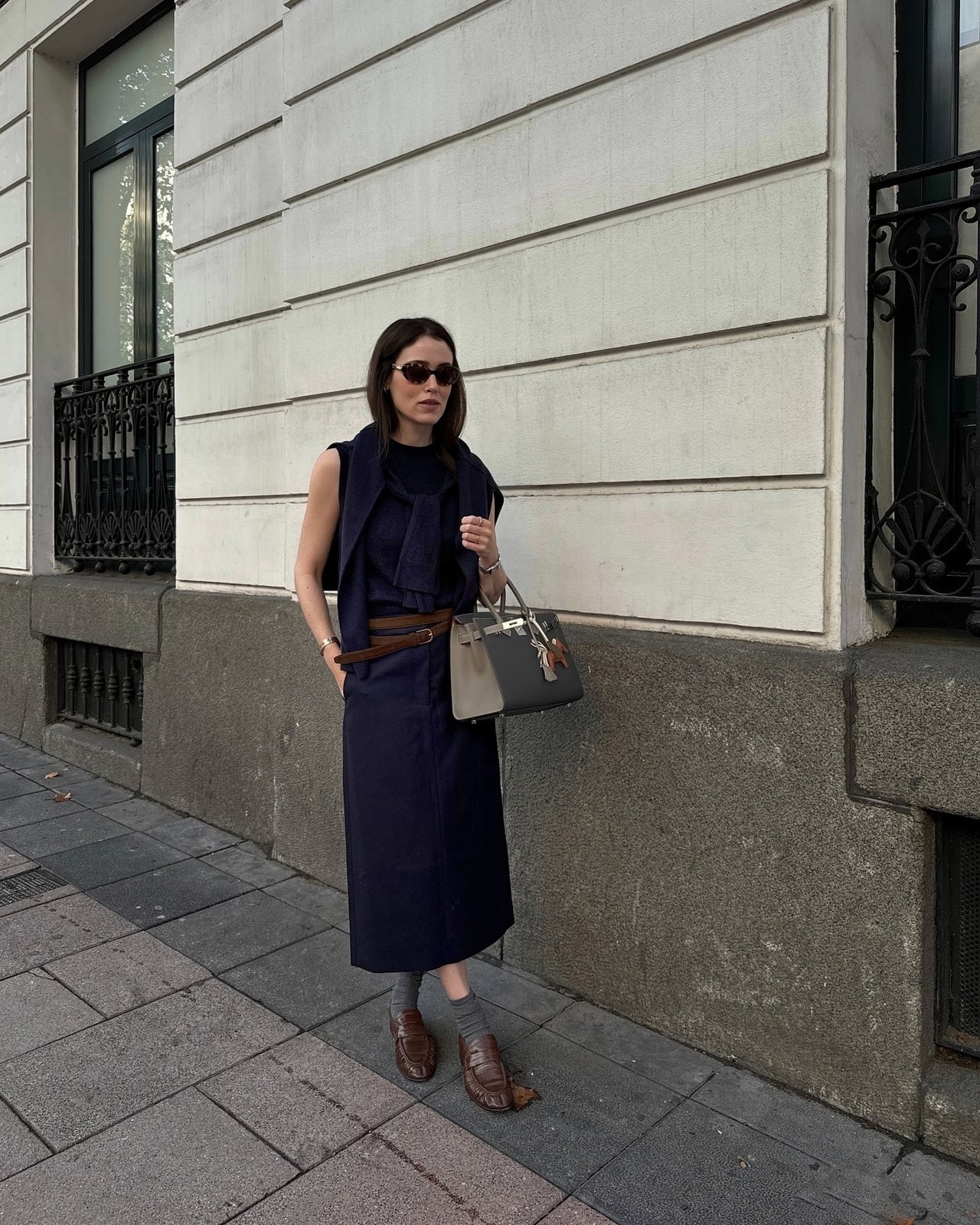 Navy and Brown is the Colour Combination Fashion People Will Be Wearing All Winter | Who What Wear