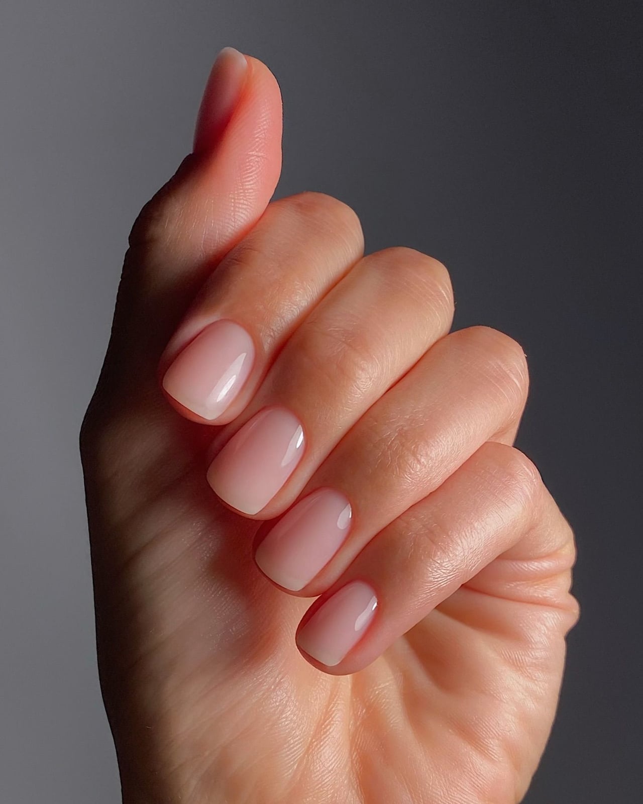 Short Soft Square Sheer Milky Pink With Healthy Appearance Short Soft Square Sheer Milky Pink With Healthy Appearance — Trendy Old Money Nails