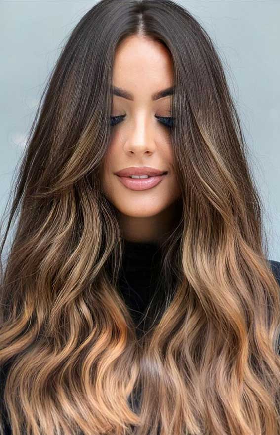 Chin Length Bob With Micro Bangs Blue Ombre Chin Length Bob With Micro Bangs Blue Ombre — Trendy Ombre Hair Color