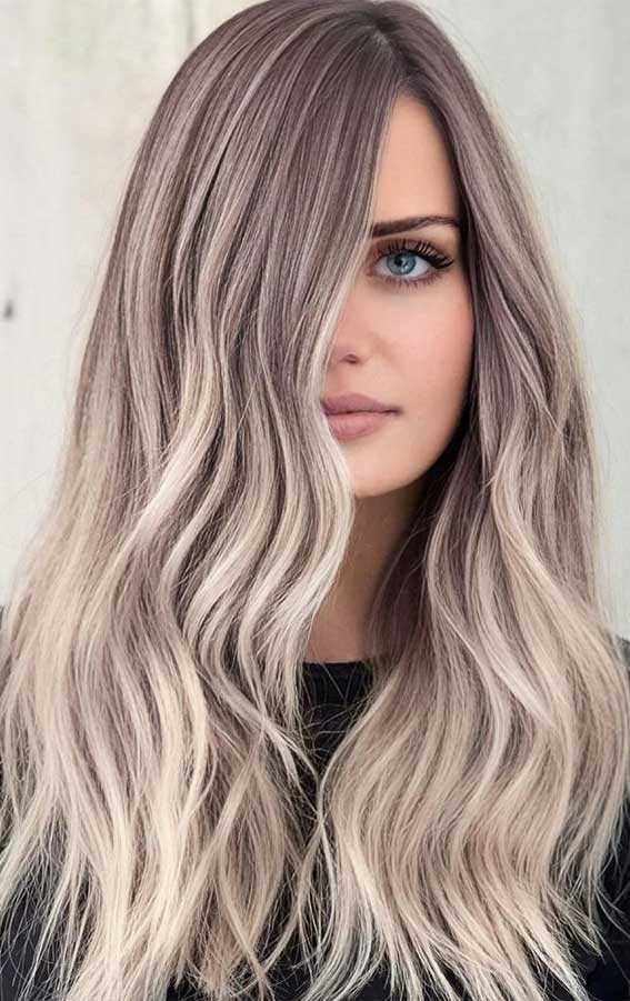 Mid-Back Layers Dark Brown To Caramel Blonde Ombre Mid-Back Layers Dark Brown To Caramel Blonde Ombre — Trendy Ombre Hair Color