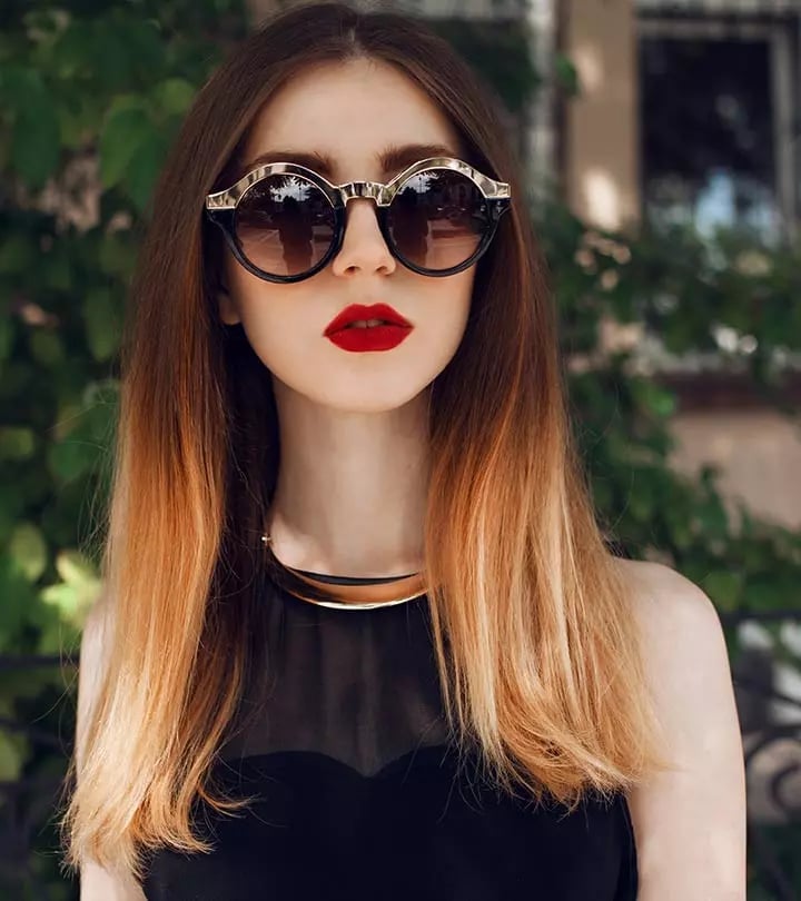 Mid-Back Layers Dark Brown To Golden Blonde Straight, Low-Key Version Mid-Back Layers Dark Brown To Golden Blonde Straight, Low-Key Version — Trendy Ombre Hair Color