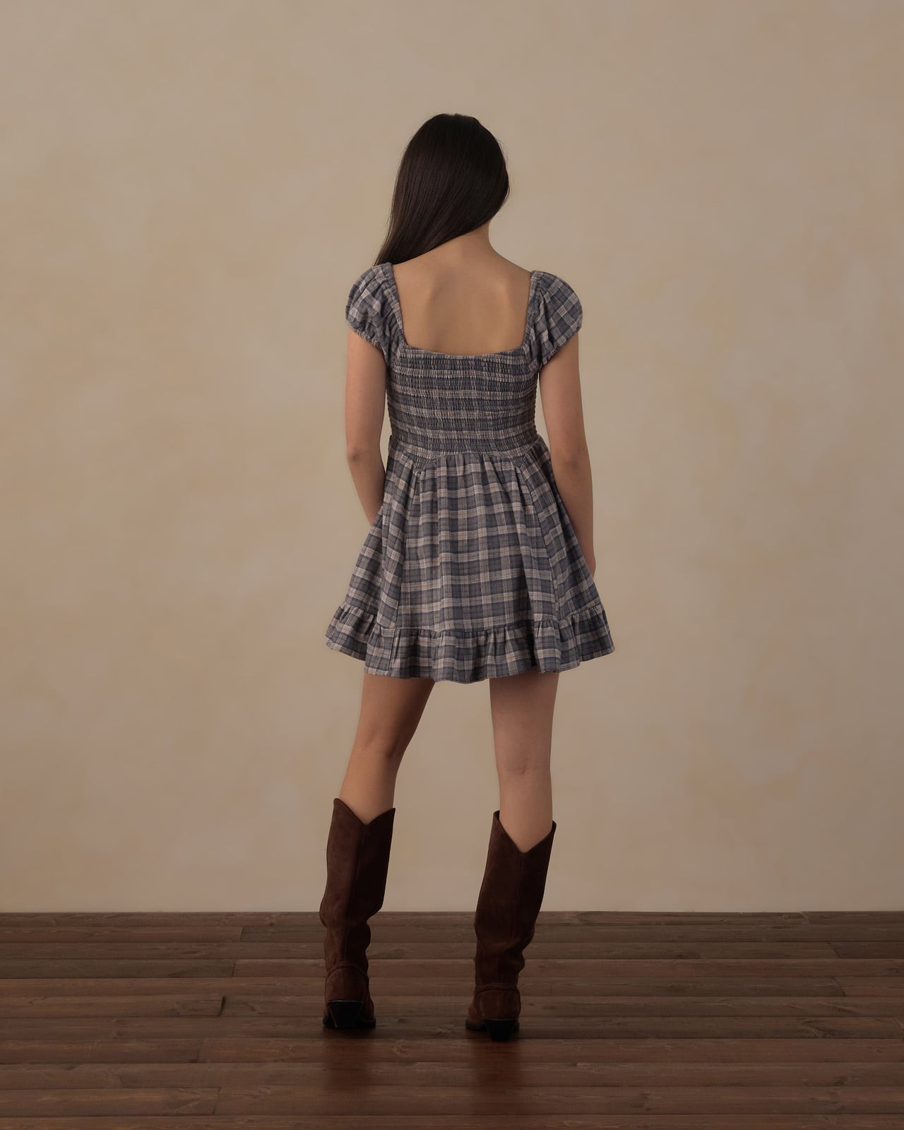 Grey and Blue Plaid Smocked Dress Grey and Blue Plaid Smocked Dress — Trendy Outfits for Teens