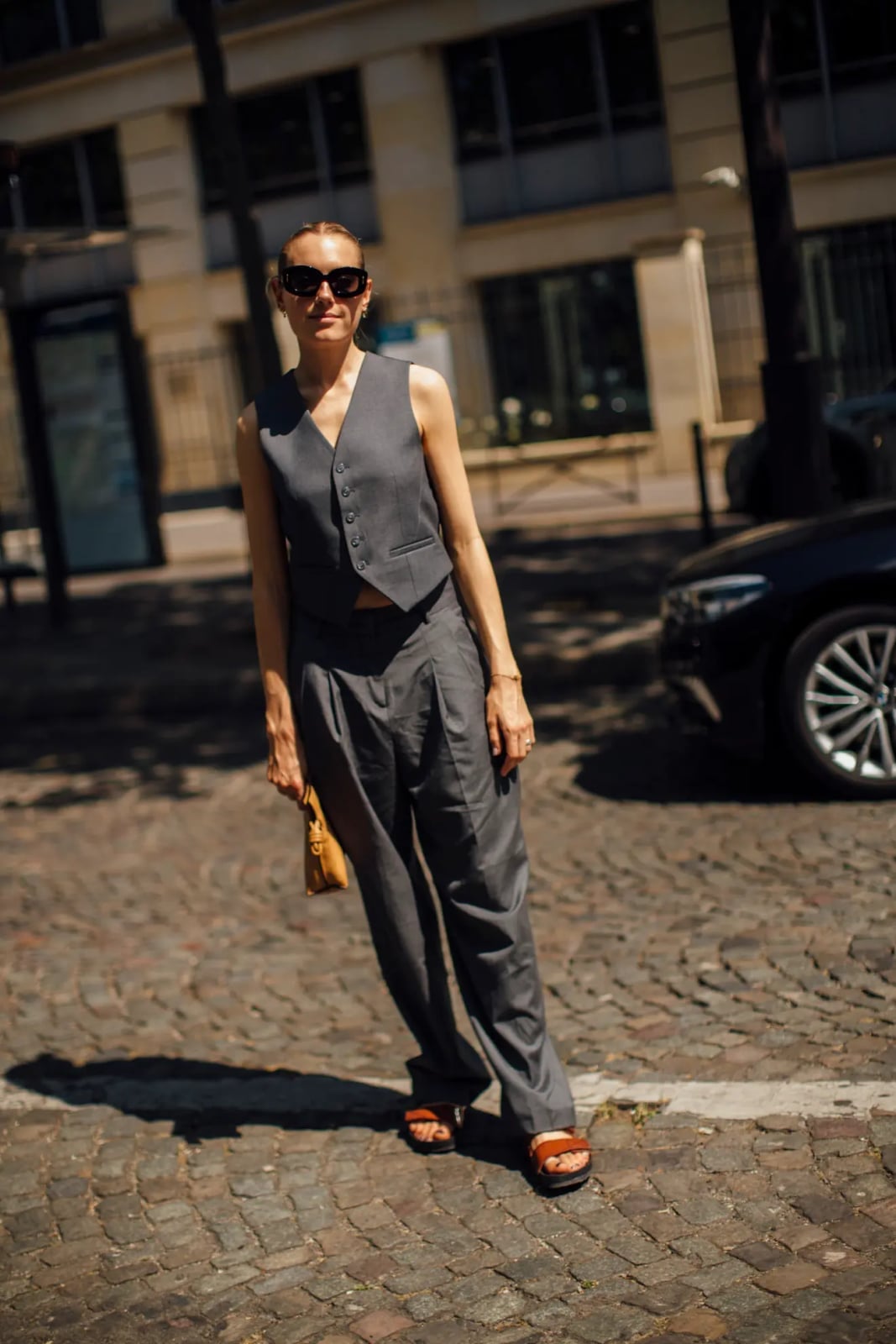 Oversized Vest With Wide-Leg Trousers Oversized Vest With Wide-Leg Trousers — Trendy Parisian Style