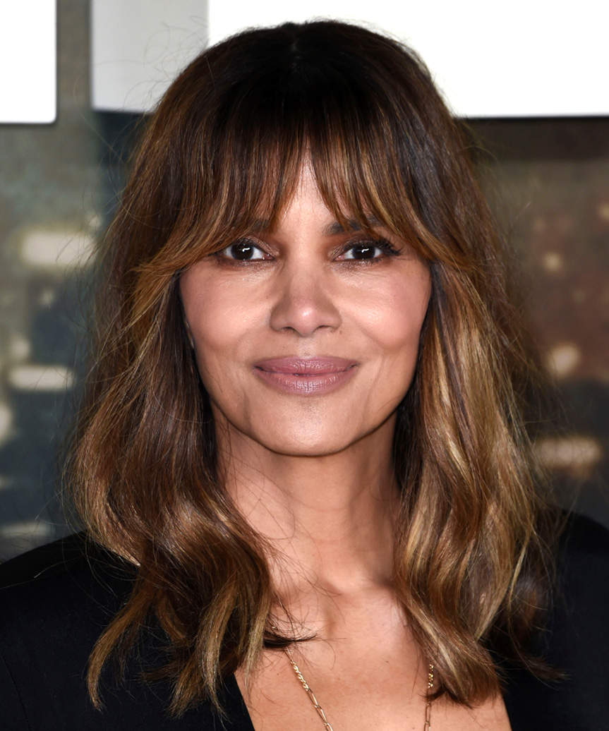 Long Bob With Curtain Bangs and Balayage — Trendy Party Hair