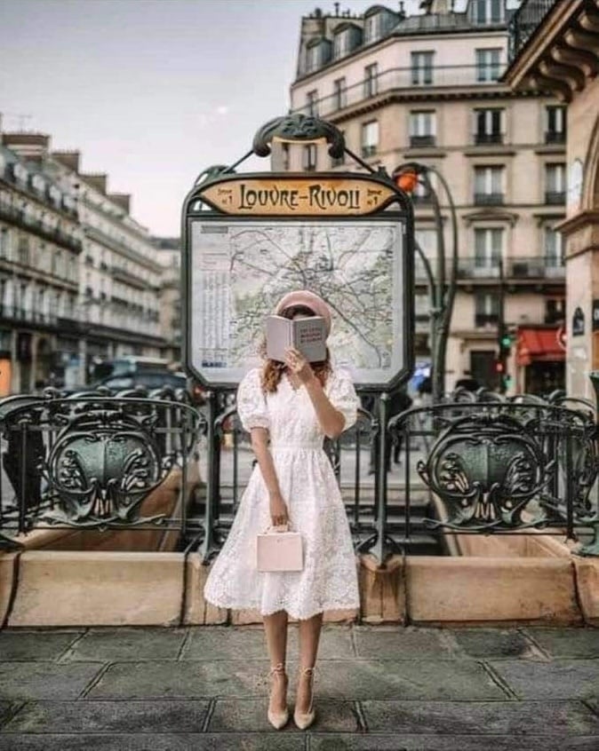 Elegant White Lace Dress with Pink Accessories — Trendy Photoshoot Outfits