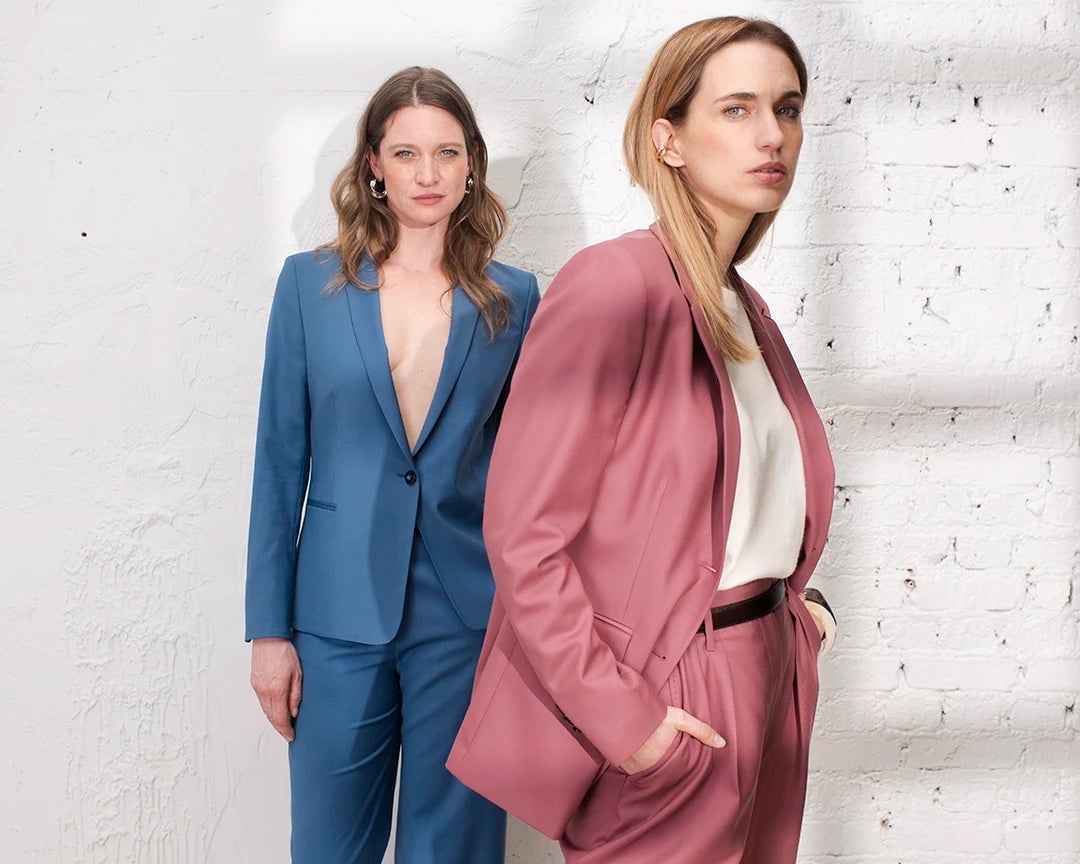 Bold Colored Oversized Suits in Blue and Pink — Trendy Professional Outfits