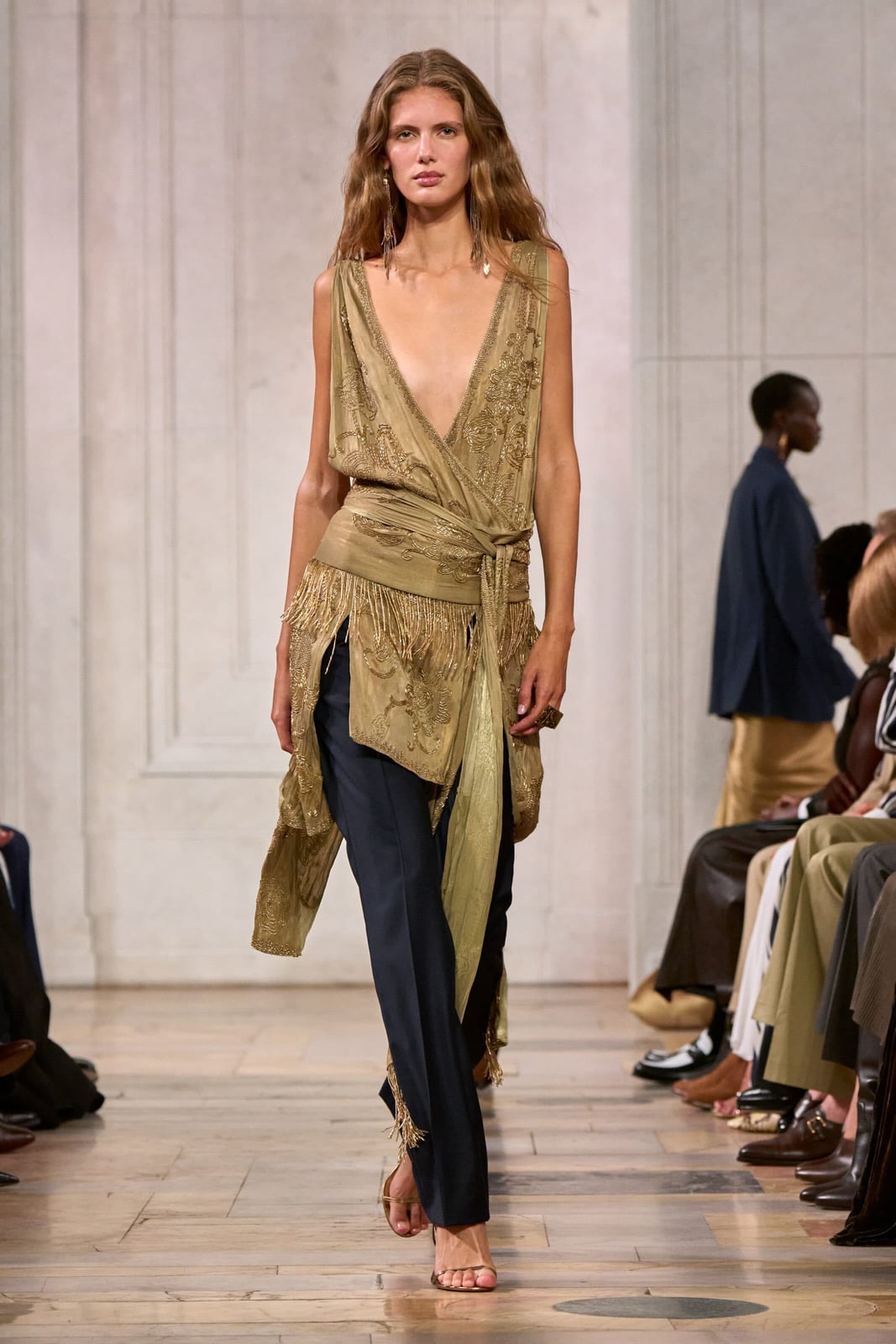 Beaded Wrap Dress with Fringe Details — Trendy Ralph Lauren Outfits
