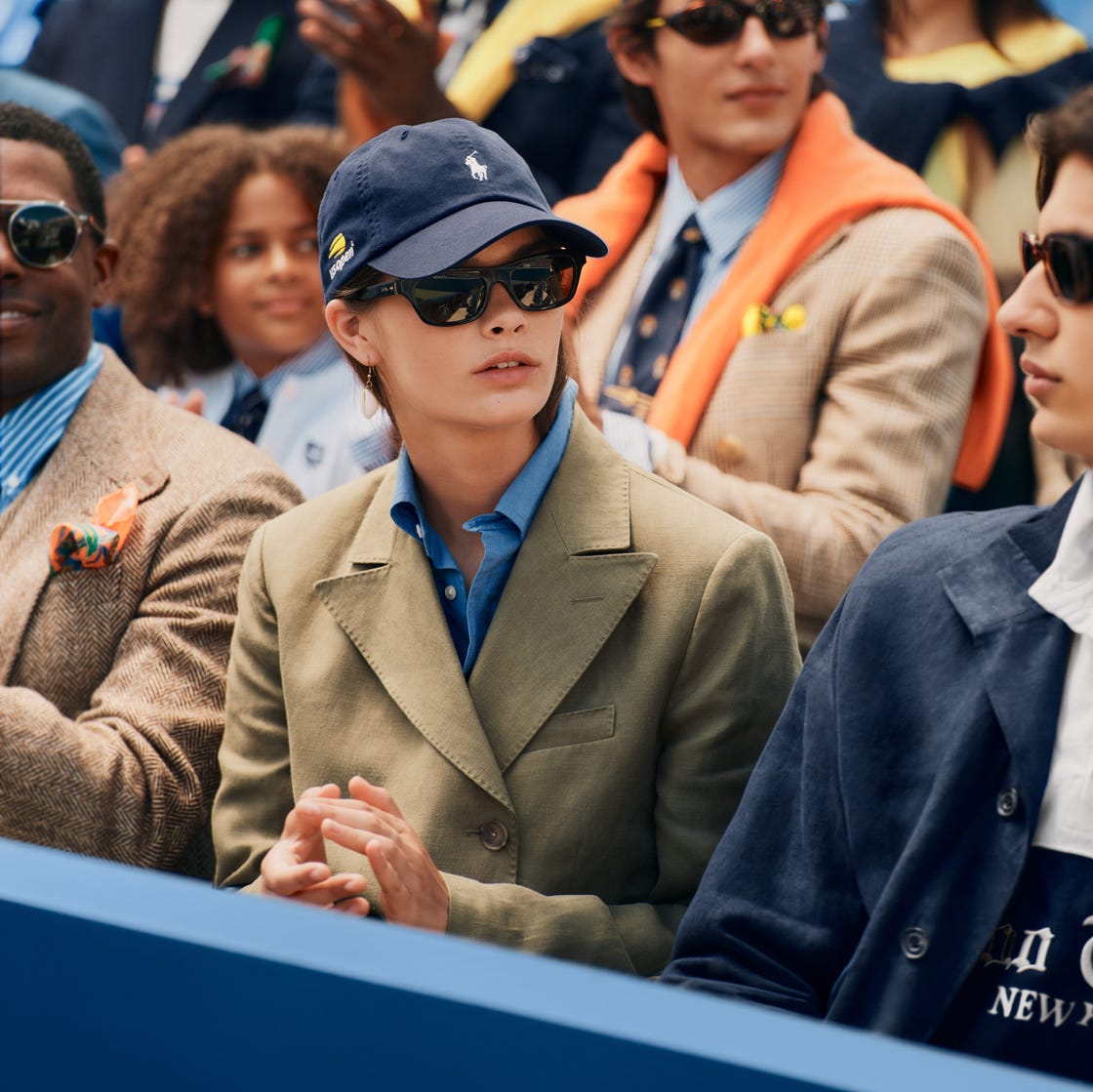 Fitted Khaki Blazer for Sporting Events — Trendy Ralph Lauren Outfits