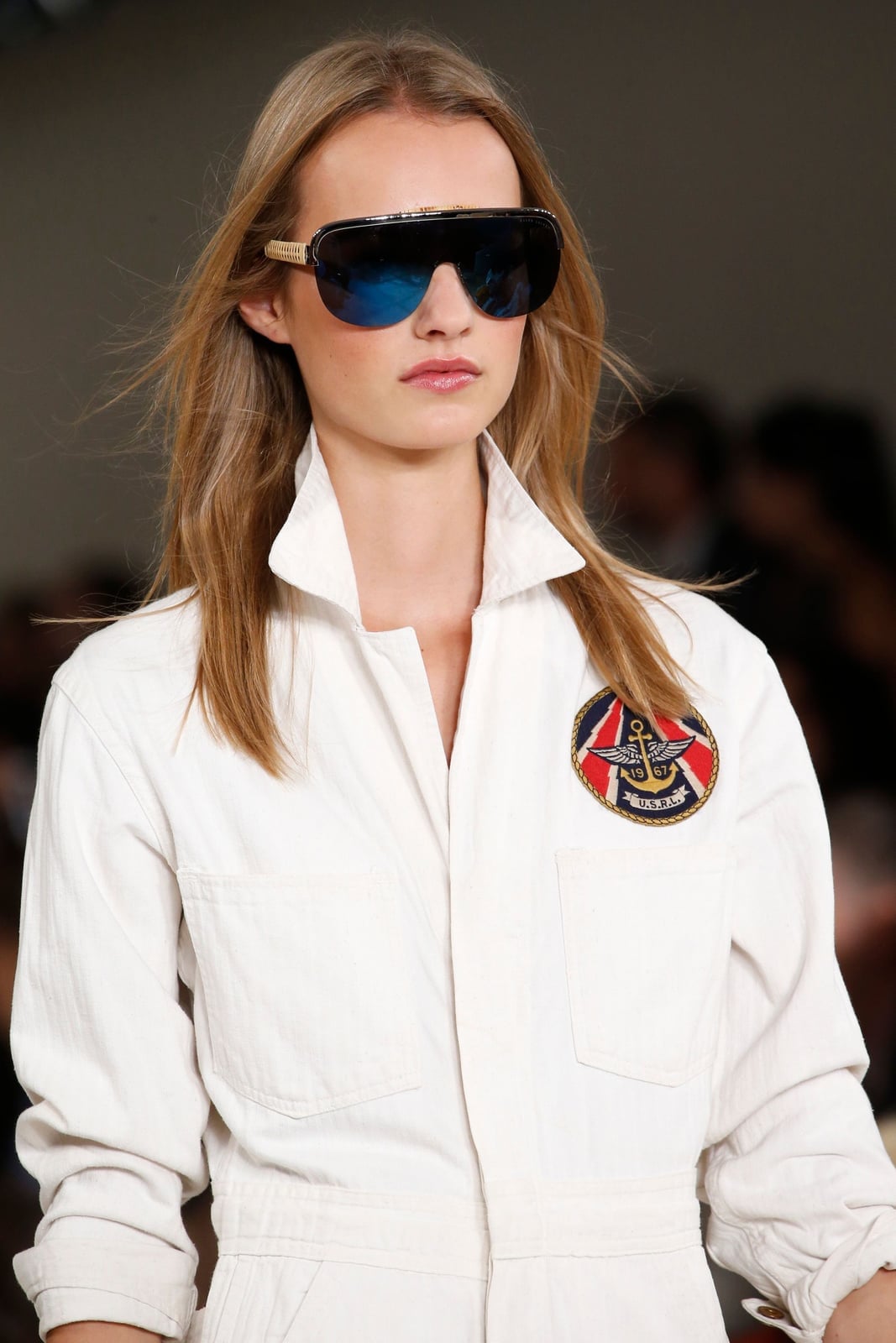 White Collared Shirt with Patch Detail — Trendy Ralph Lauren Outfits