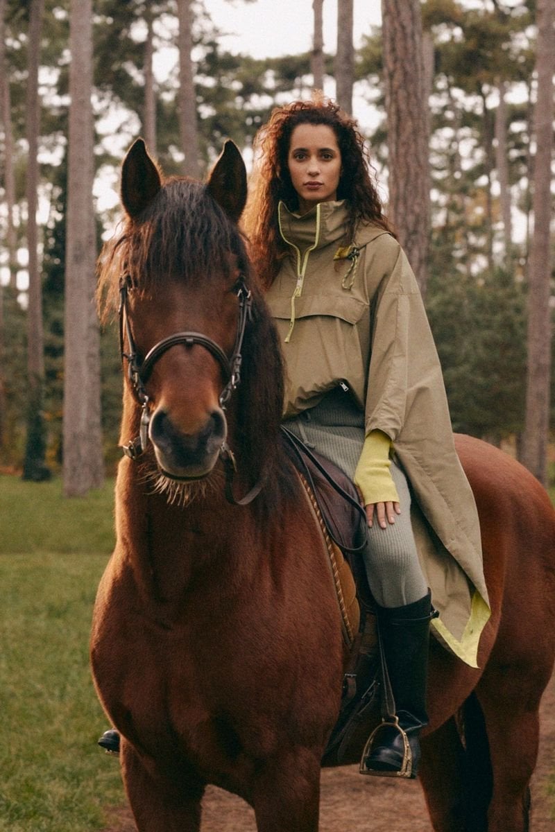 Khaki Hooded Poncho for Outdoor Casual — Trendy Ralph Lauren Outfits