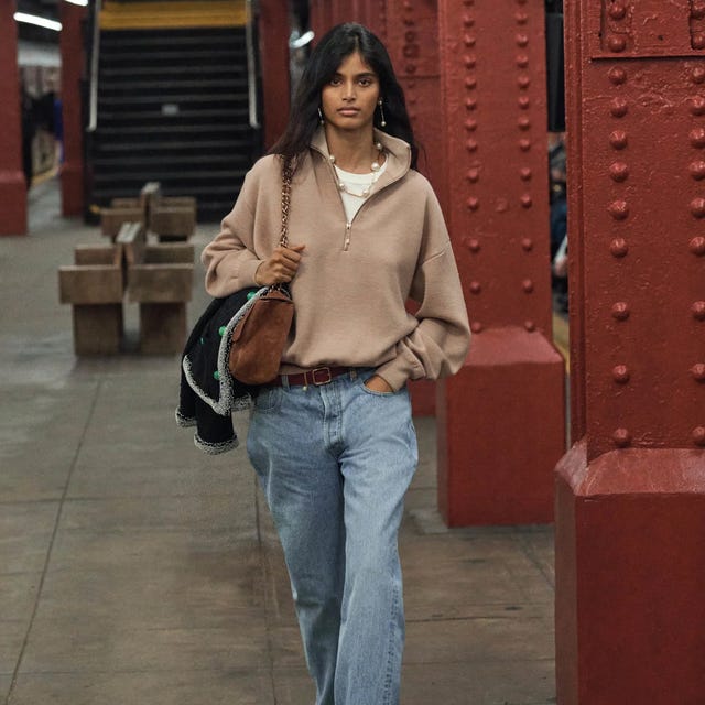 Quarter-zip Sweater with Straight-Leg Jeans — Trendy Ralph Lauren Outfits