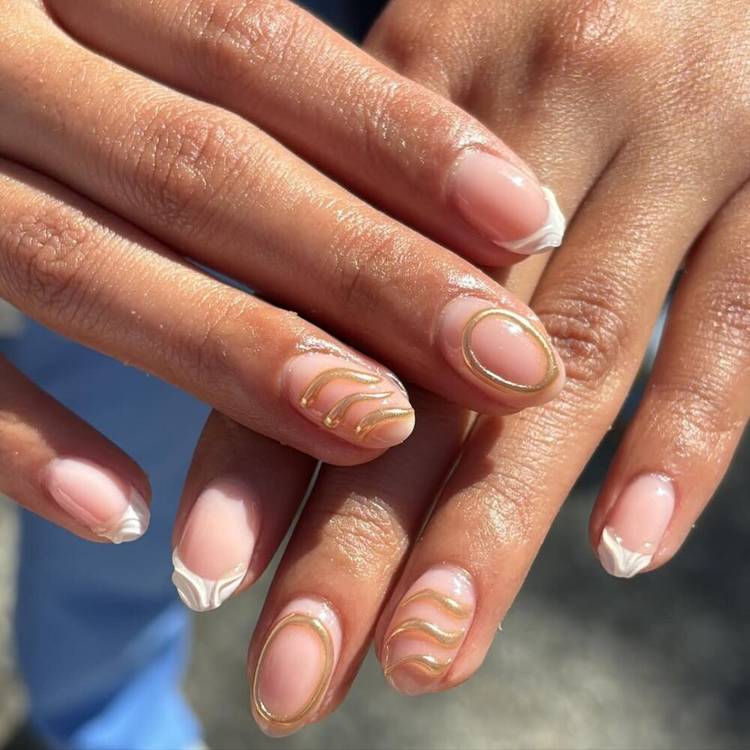 Sheer Milky Pink Glossy Round Nails With A Subtle Shimmer Sheer Milky Pink Glossy Round Nails With A Subtle Shimmer — Trendy Round Nails