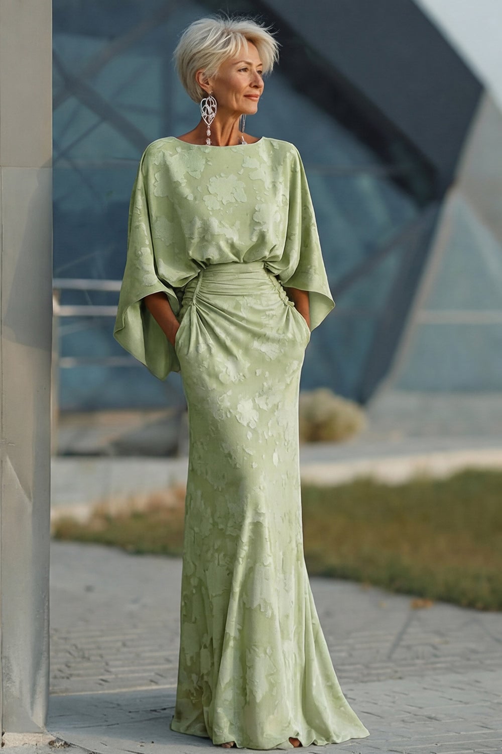 Sage Green Mother Of The Bride Wrap Dresses Sage Green Chiffon Mother Of The Bride Dresses—