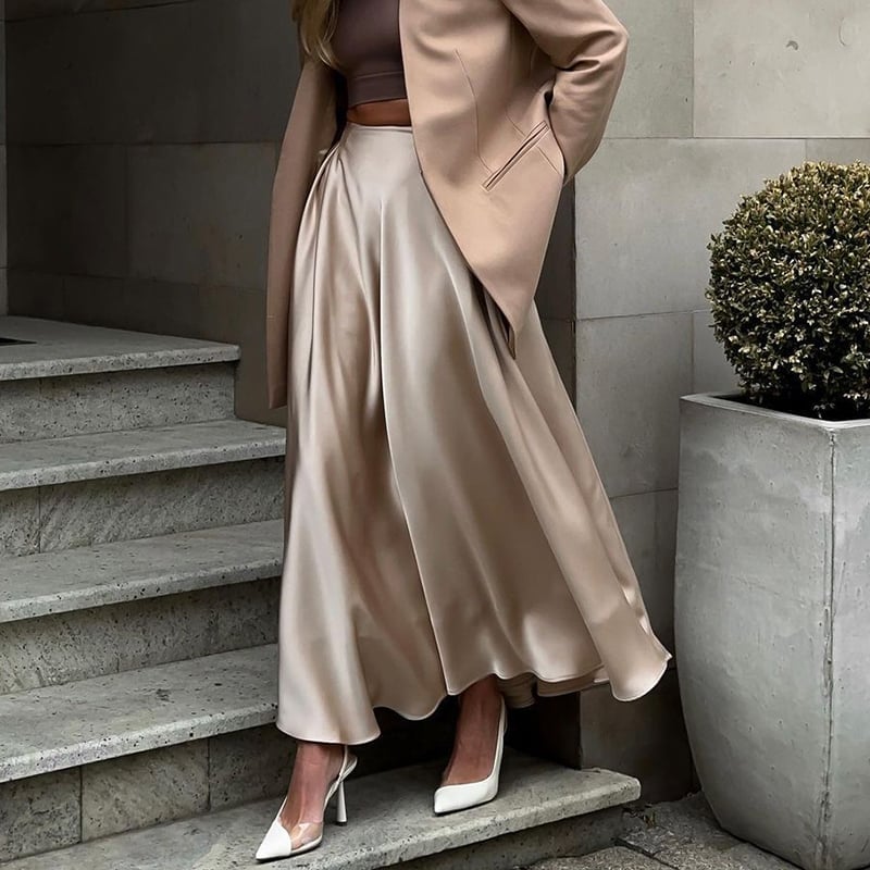 Satin Skirt Pencil Maxi Skirts Outfits What To Wear With Satin Skirt: 70+ Stylish Satin