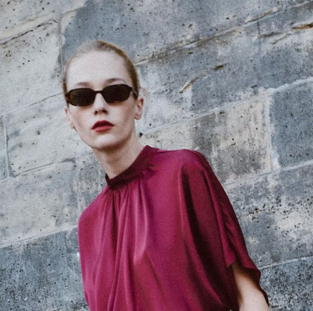 Maroon Satin Top with Draped Detailing Maroon Satin Top with Draped Detailing — Trendy Satin Top Outfits