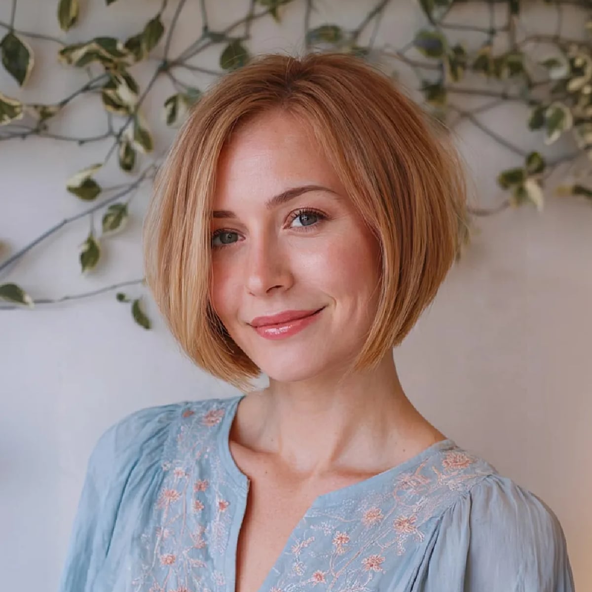 Collarbone Honey Blonde Bob Straight Collarbone Honey Blonde Bob Straight — Trendy Short Bob