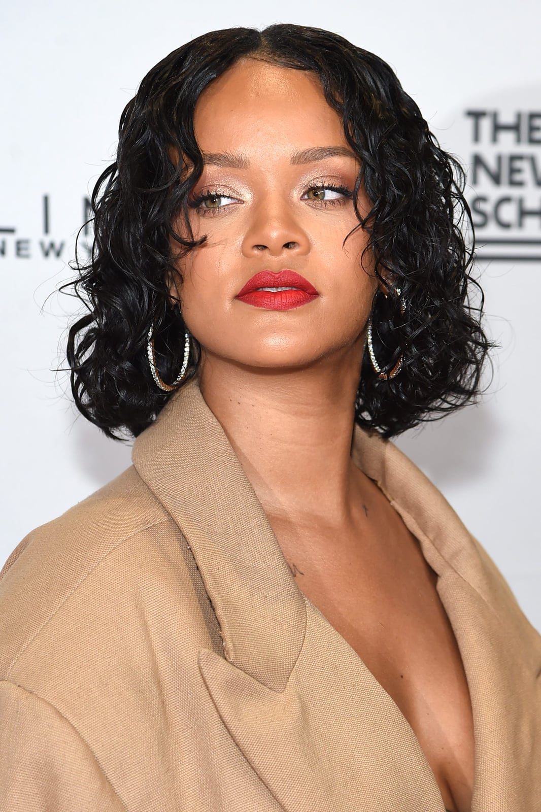 Black Bob With Wet-Look Curls — Trendy Short Curly Hair