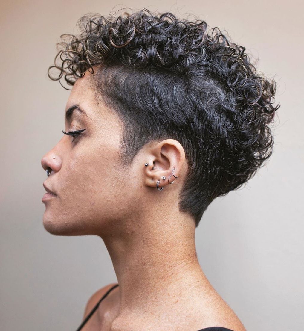 Short Undercut With Defined Curls — Trendy Short Curly Hair