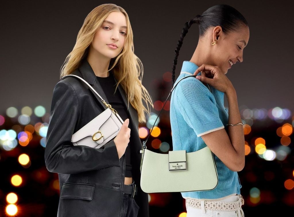 Grey and Mint Green Shoulder Bags with Contrasting Tops — Trendy Shoulder Bag Outfits