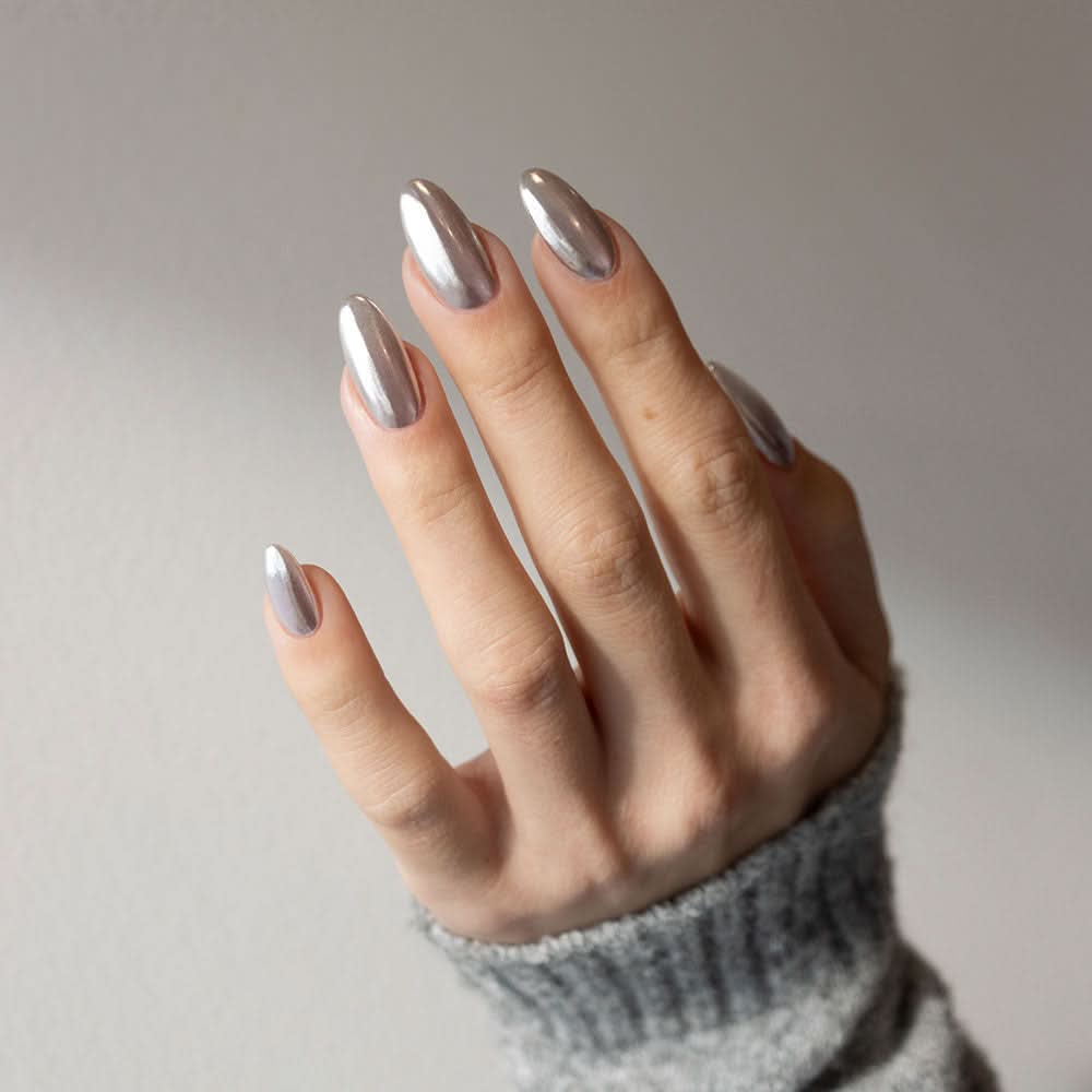 Silver Mirror Chrome Nail Art Powder - High-Shine Mirror Finish - Nail Art - Gelous
