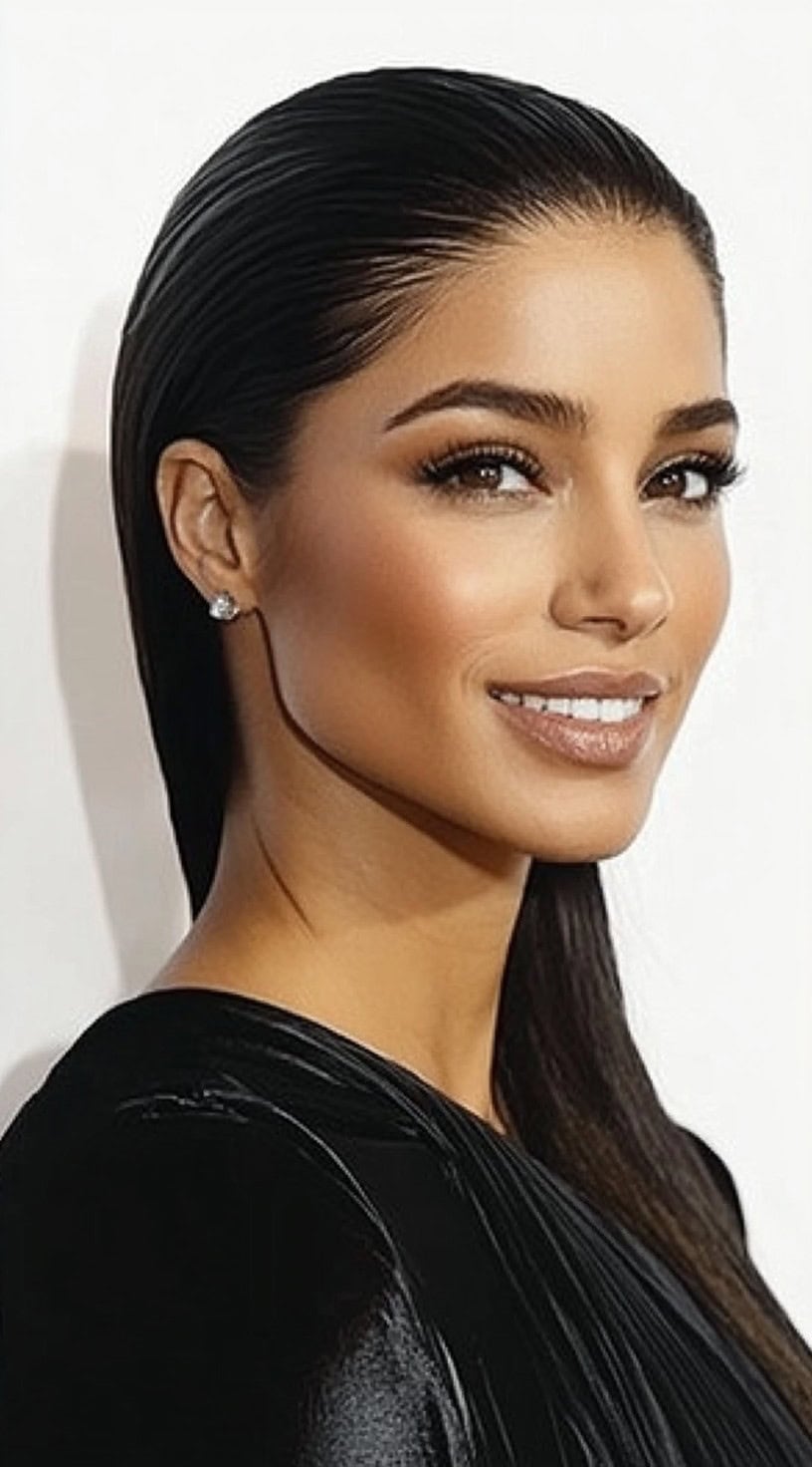 Mid-Back Wet Look Slicked Back — Trendy Slick Back Hairstyles