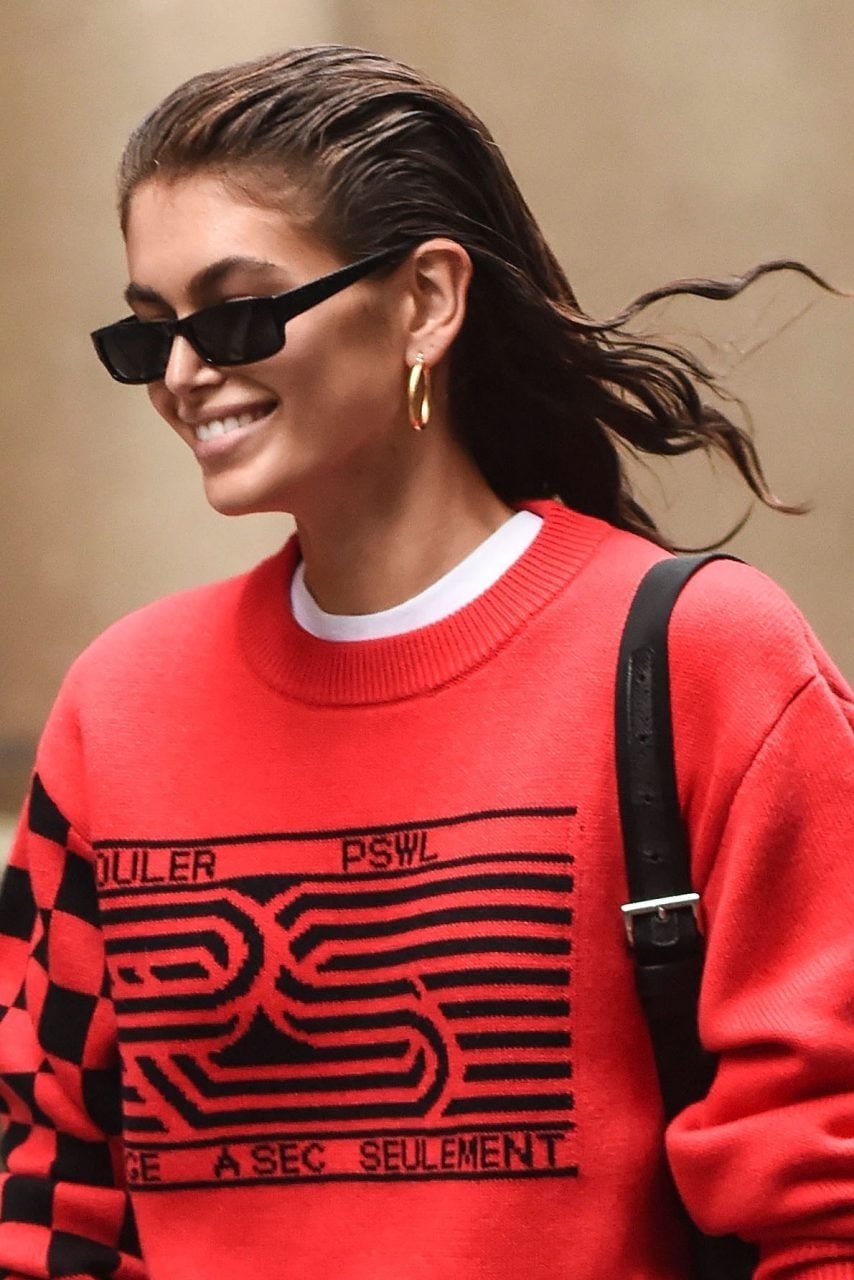 Thick Wavy Dark Brown Wet Look Style — Trendy Slick Back Hairstyles