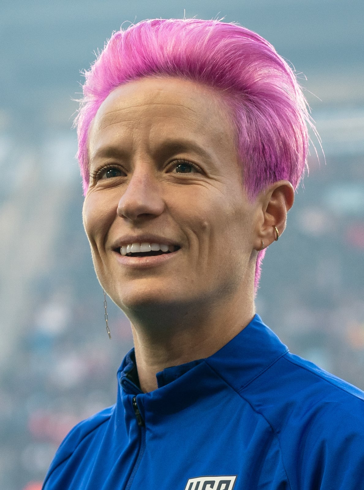 Fine Vivid Pink Short Layered Textured Crop Fine Vivid Pink Short Layered Textured Crop — Trendy Soccer Hair