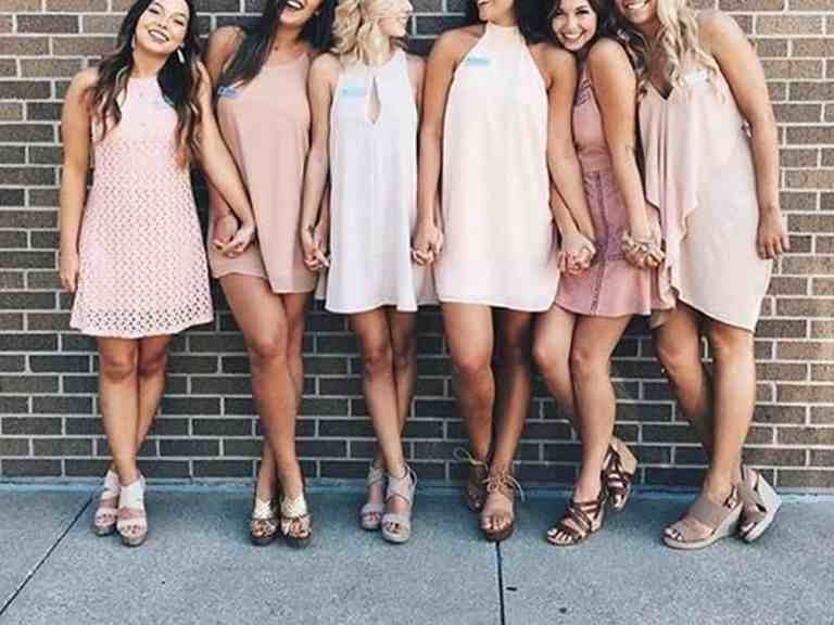 Pastel Mini Dresses with Lace Details for Parties Pastel Mini Dresses with Lace Details for Parties — Trendy Sorority Outfits