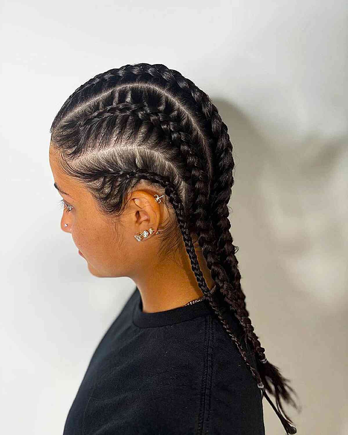 Cornrows to Braids with Baby Hairs Cornrows to Braids with Baby Hairs — Trendy Sports Hair