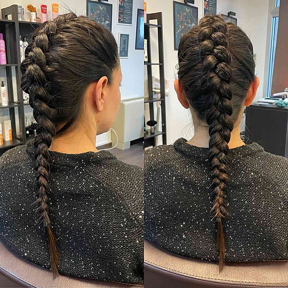 Tightly Woven Dark Brown Fishtail Braid Tightly Woven Dark Brown Fishtail Braid — Trendy Sports Hair