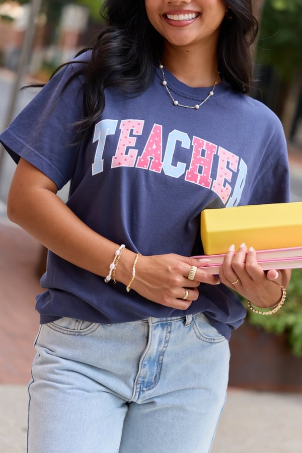 Teacher Graphic T-Shirt with Straight-Leg Jeans Teacher Graphic T-Shirt with Straight-Leg Jeans — Trendy Teacher Outfits Elementary