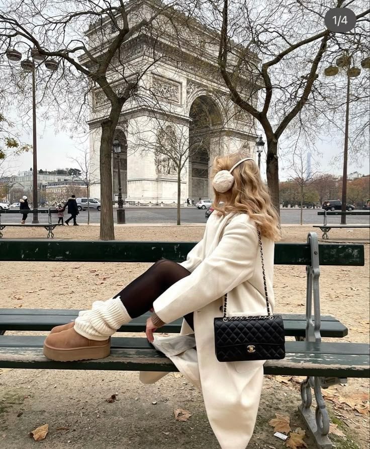 Platform Uggs with Leg Warmers and Oversized Coat, Close-Up Take — Trendy Uggs Outfits