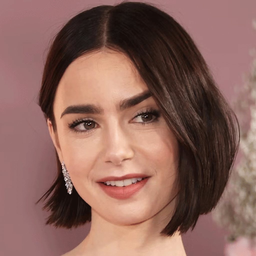 Chin Length Blunt Dark Brown Bob — Trendy Very Short Hair
